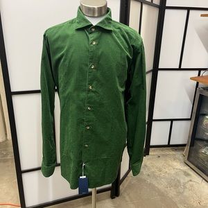 Mid green fine wale baby corduroy - contemporary